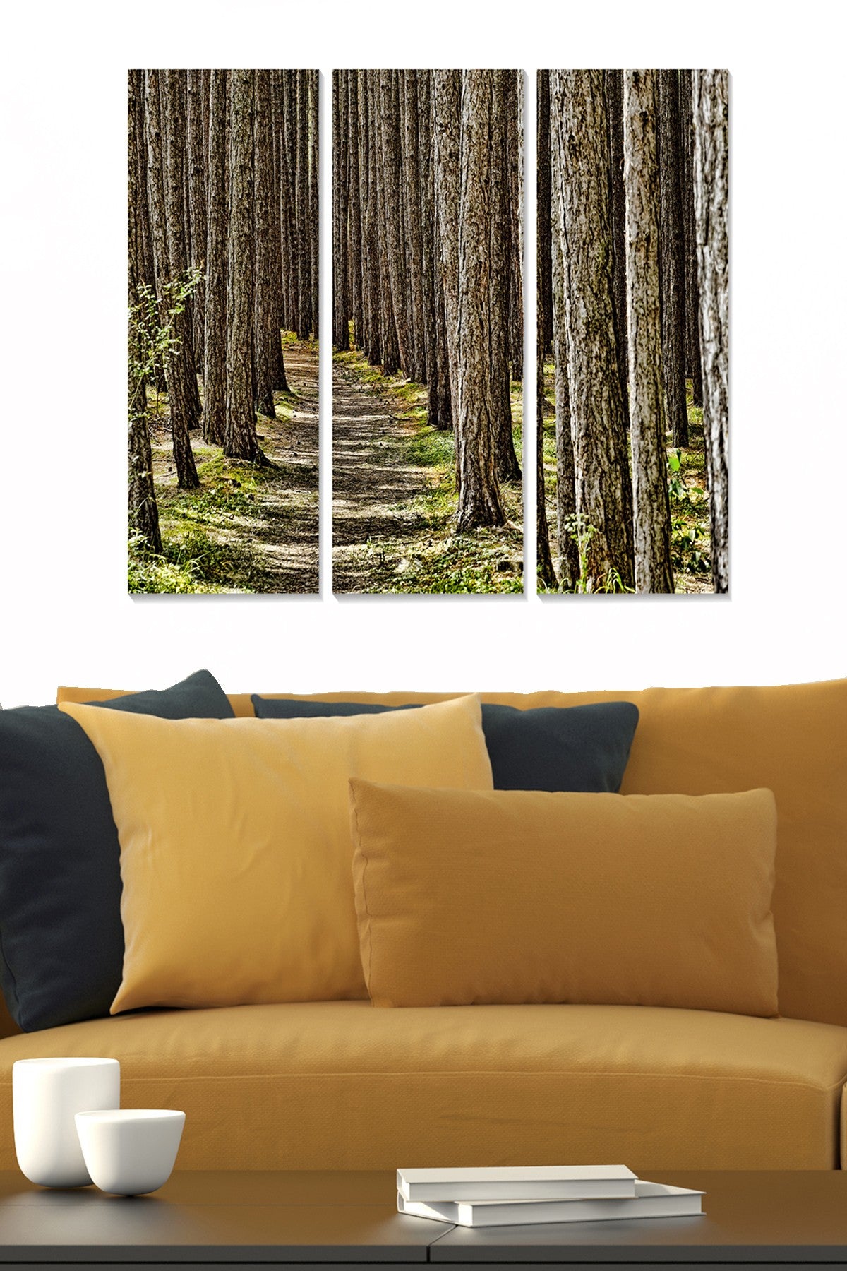 Quadro Decorativo em MDF Multicolorido – Conjunto 3 Peças (3x 20x50 cm; Total 70x50 cm; 100% MDF, 3 mm) | MDF3582615