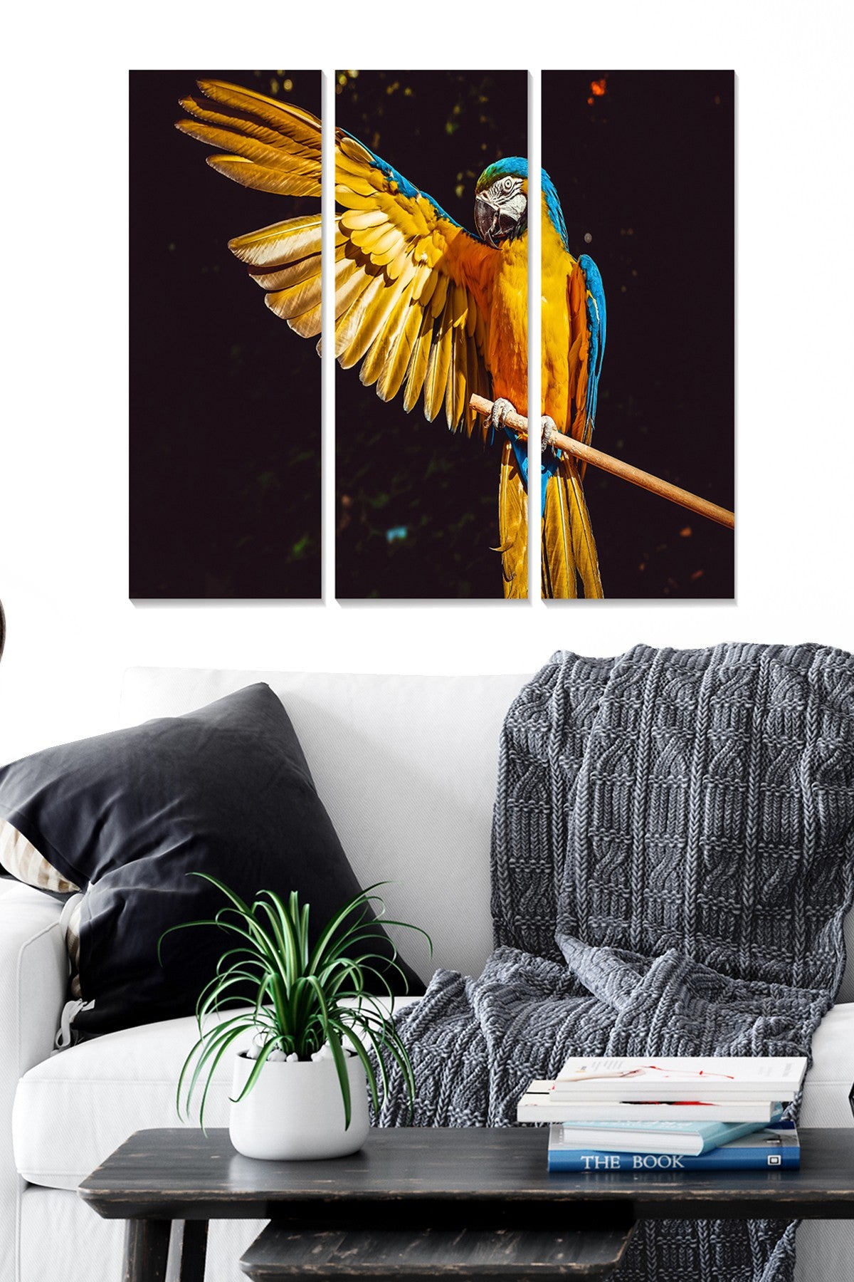 Quadro Decorativo em MDF – Conjunto de 3 Peças, Multicor, 70 x 50 cm (20 x 50 cm cada, 3 mm)