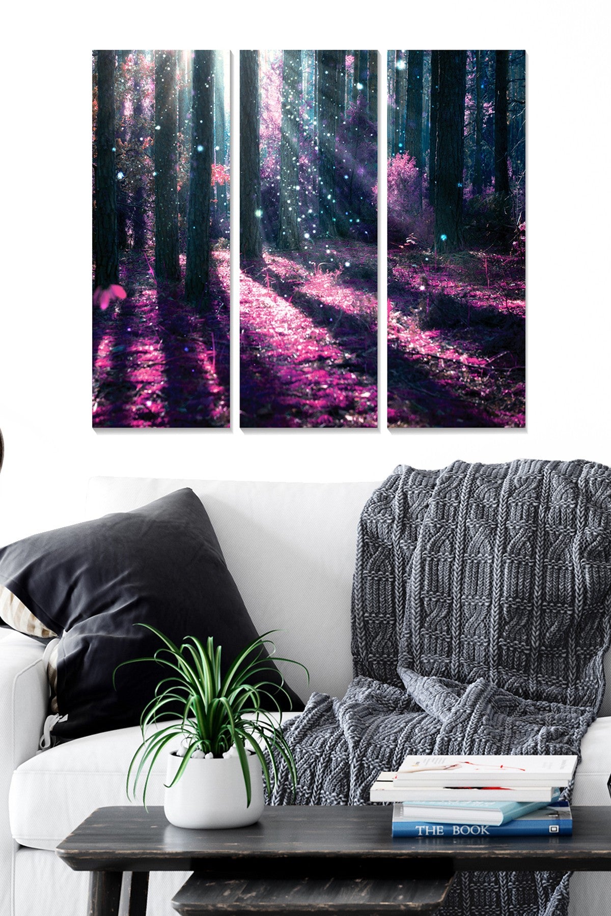 Quadro Decorativo em MDF Multicolor – Conjunto de 3 Peças (20x50 cm cada, espessura 3 mm) | Tamanho Total 70x50 cm