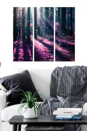 Quadro Decorativo em MDF Multicolor – Conjunto de 3 Peças (20x50 cm cada, espessura 3 mm) | Tamanho Total 70x50 cm