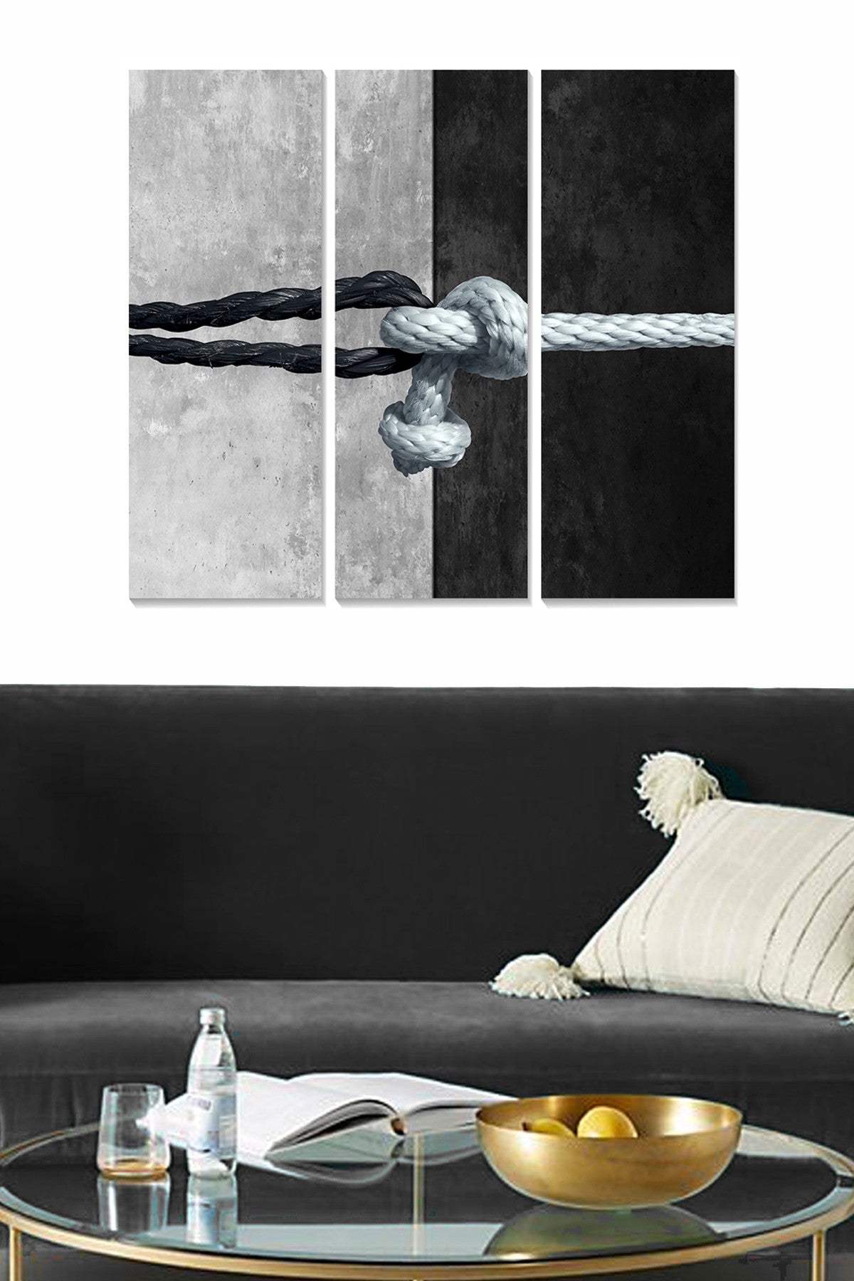 Quadro Decorativo em MDF Multicolor (3 Peças) – Tamanho Total 70 x 50 cm, Espessura 3 mm