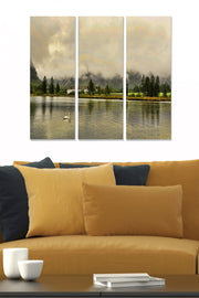 Conjunto de Quadros Decorativos em MDF Multicolor (3 Peças) – 70x50 cm total, 3 mm de espessura