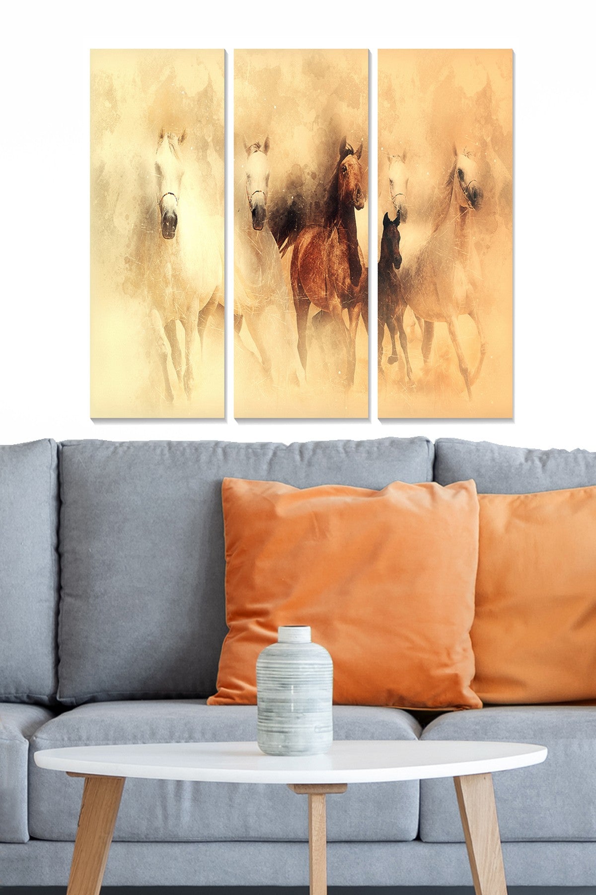 Quadro Decorativo em MDF (Conjunto de 3 Peças) Multicolor – 70 x 50 cm (3 x 20 x 50 cm), Espessura 3 mm