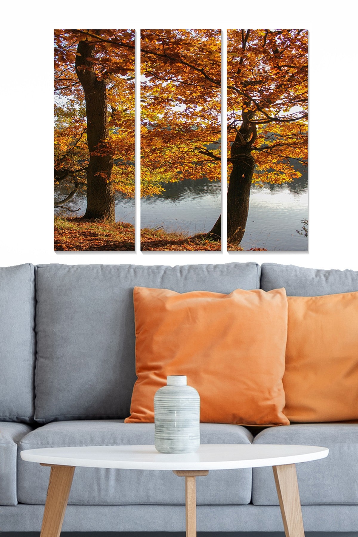 Quadro Tríptico Decorativo em MDF Multicolor — 3 Peças (20x50 cm cada), Total 70x50 cm