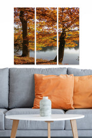 Quadro Tríptico Decorativo em MDF Multicolor — 3 Peças (20x50 cm cada), Total 70x50 cm