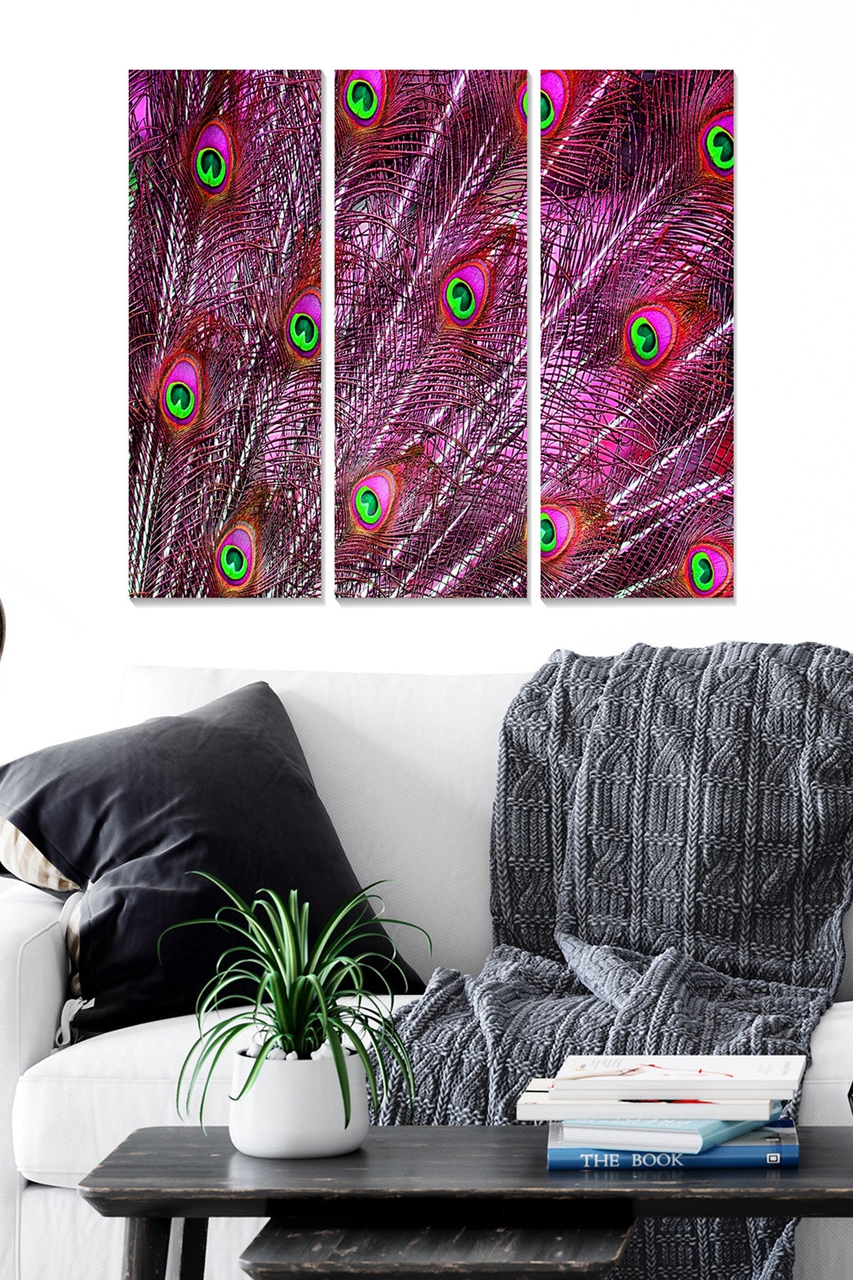 Quadro Decorativo em MDF – Conjunto 3 Peças, Multicolor, 70 x 50 cm, 100% MDF 3 mm (MDF3720228)