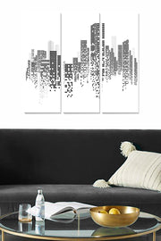 Quadro Decorativo em MDF Multicolor – Tríptico 3 Peças (20 x 50 cm cada), Total 70 x 50 cm, Esp. 3 mm