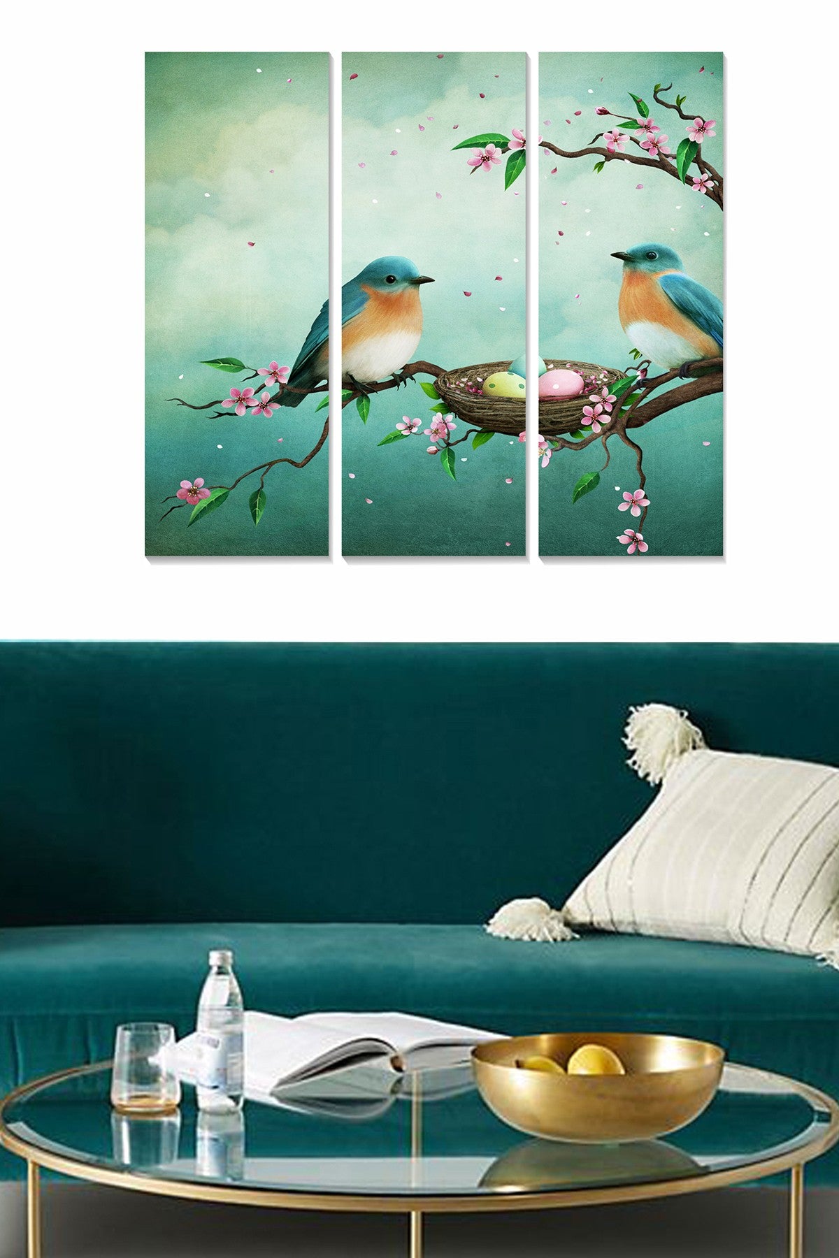 Quadro Decorativo 100% MDF Multicolor – Conjunto de 3 Peças, 20x50 cm cada (70x50 cm total), Espessura 3 mm