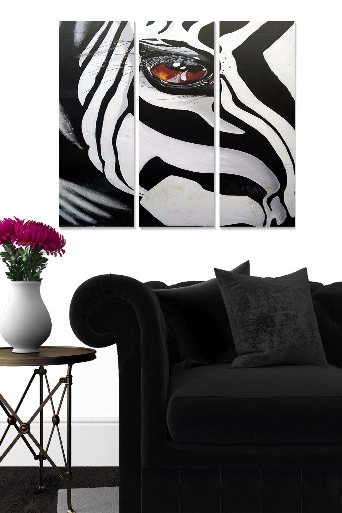 Conjunto de 3 Quadros Decorativos em MDF Multicolor – 70x50 cm (20x50 cm cada), 3 mm