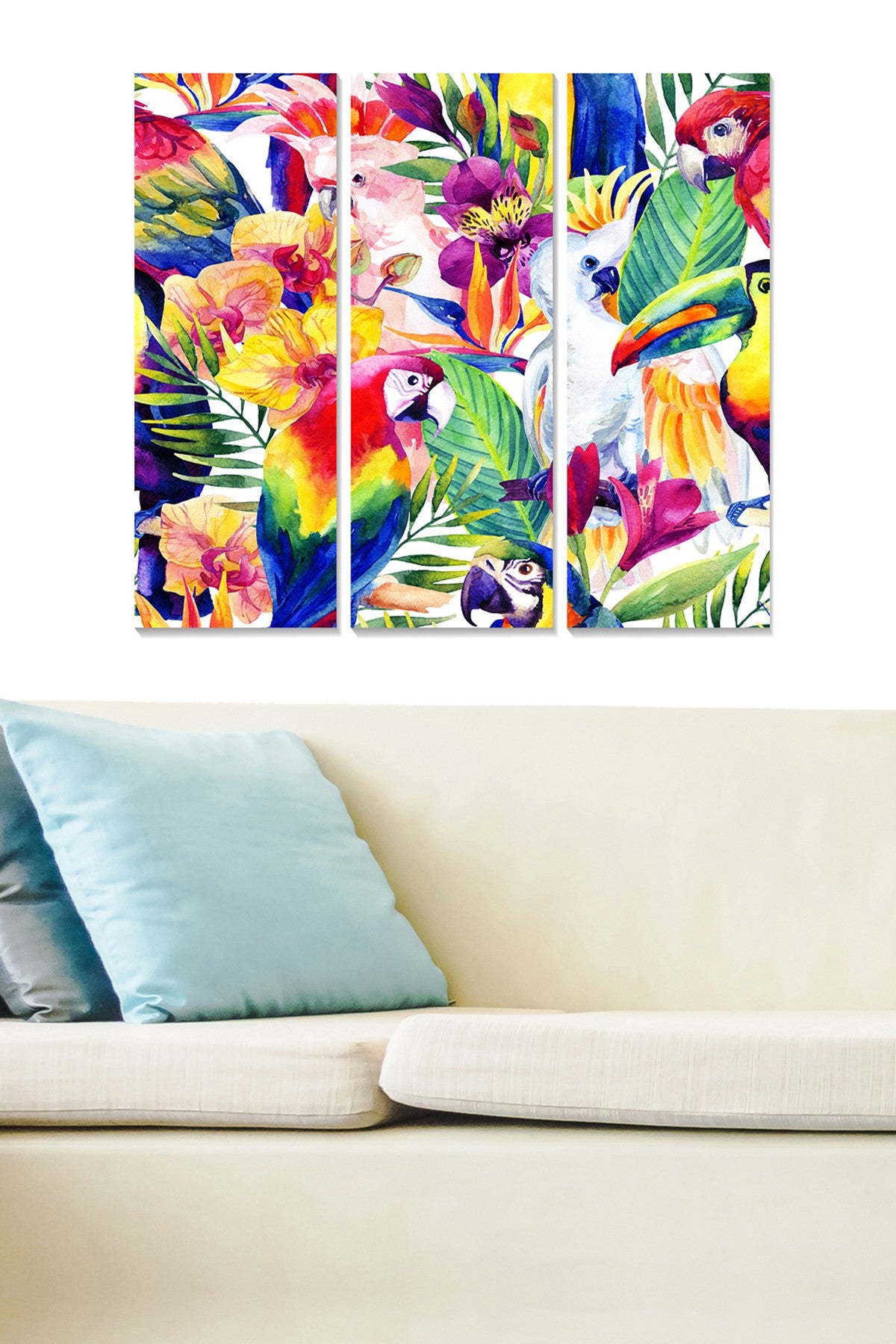 Conjunto de Quadros Decorativos em MDF Multicolor (3 Peças) – Total 70 x 50 cm, Espessura 3 mm