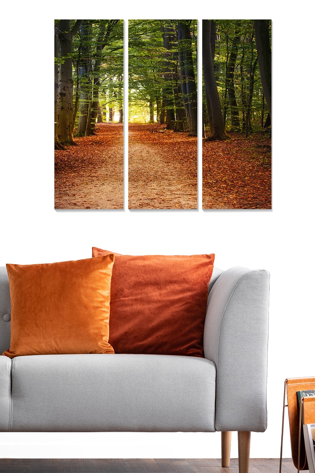 Quadro Decorativo em MDF Multicolor (Conjunto de 3) – 70x50 cm total, 3 mm espessura, 20x50 cm cada