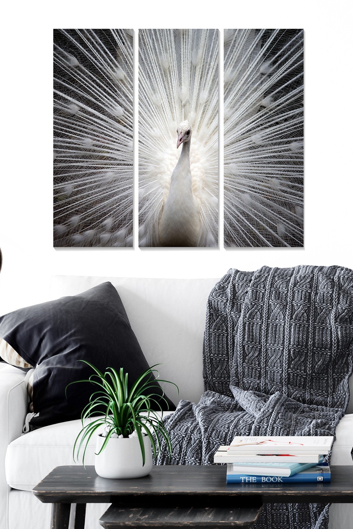 Quadro Decorativo em MDF Multicor — Conjunto 3 Peças (20x50 cm cada, 70x50 cm total, MDF 3 mm)