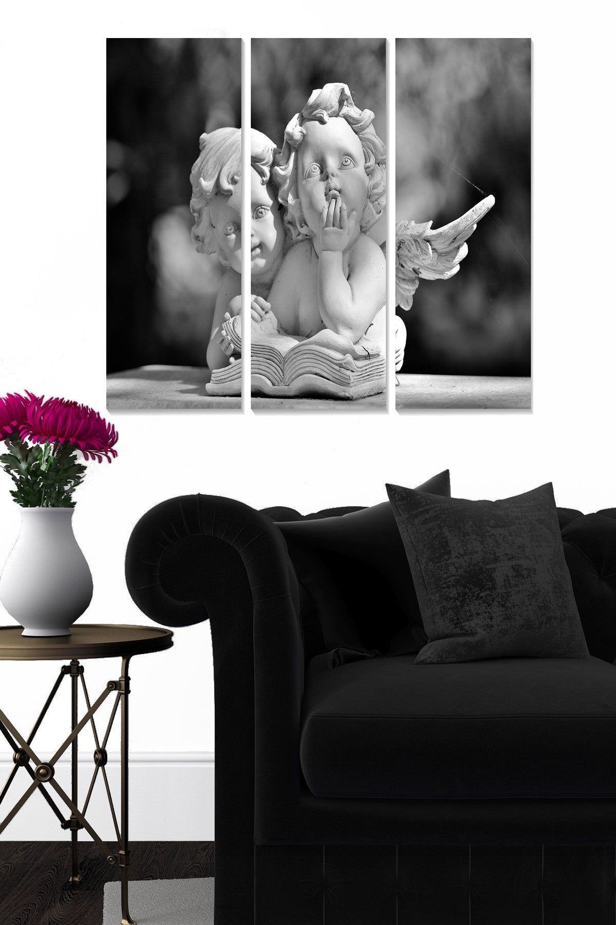 Quadro Decorativo em MDF (3 Peças) Multicolor – 20x50 cm cada, Total 70x50 cm, MDF 3 mm