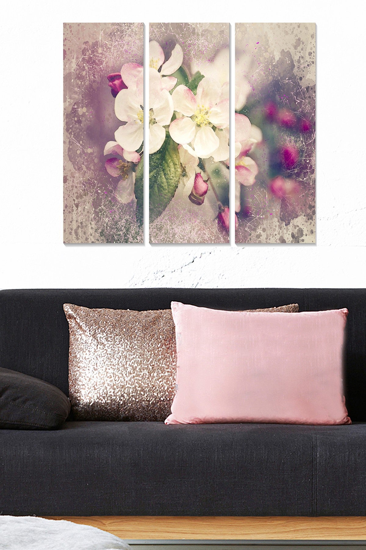 Conjunto de Quadros Decorativos em MDF Multicolor (3 Peças) – 70x50 cm total, 20x50 cm cada, 3 mm de espessura