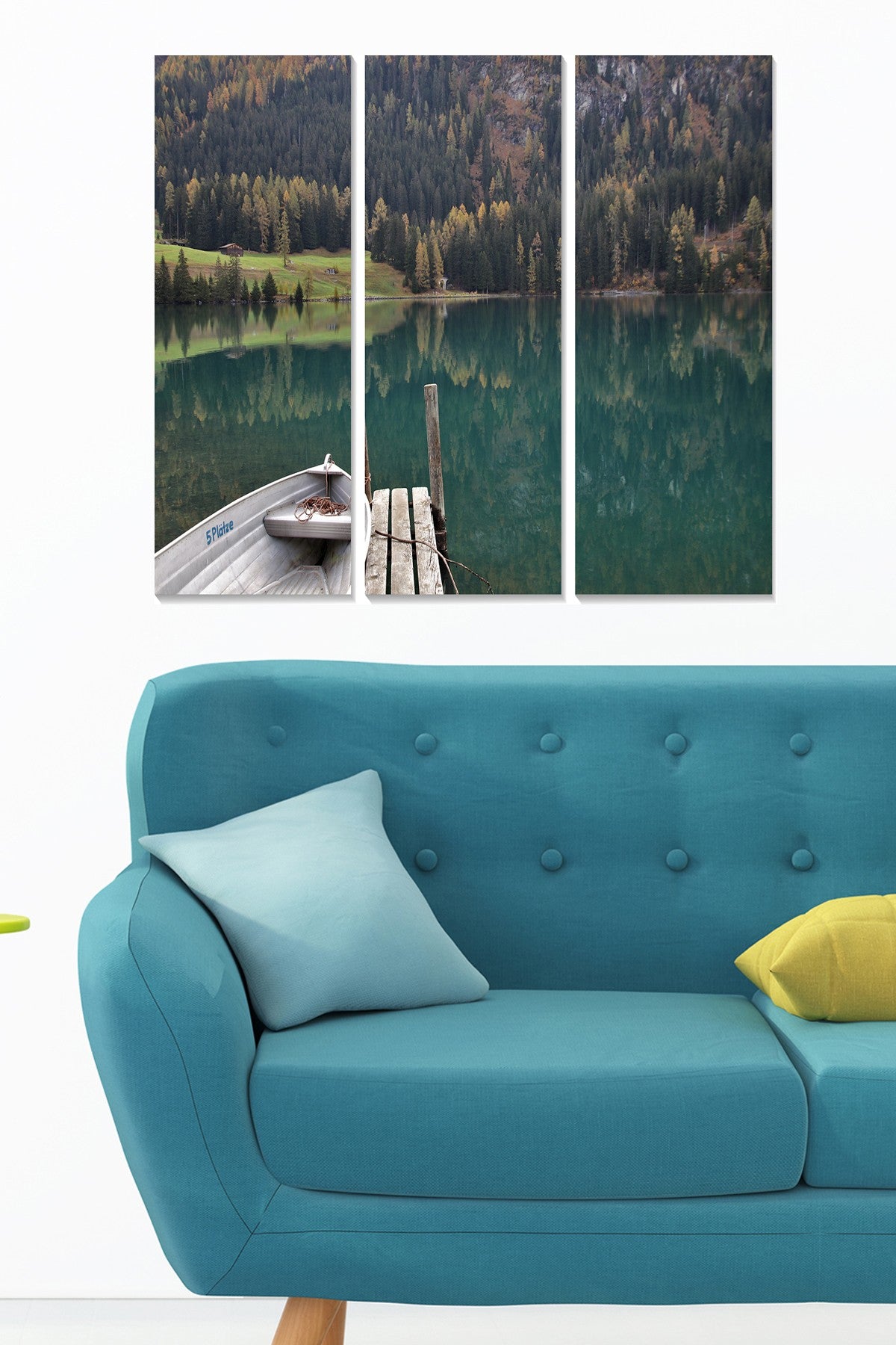 Conjunto de 3 Quadros Decorativos 100% MDF Multicolor 20x50 cm (Total 70x50 cm, 3 mm)