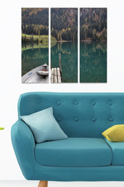 Conjunto de 3 Quadros Decorativos 100% MDF Multicolor 20x50 cm (Total 70x50 cm, 3 mm)