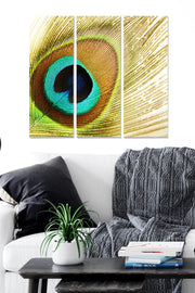 Tríptico Decorativo em MDF 100% Multicolor – 70 x 50 cm (total), 20 x 50 cm (cada), Espessura 3 mm