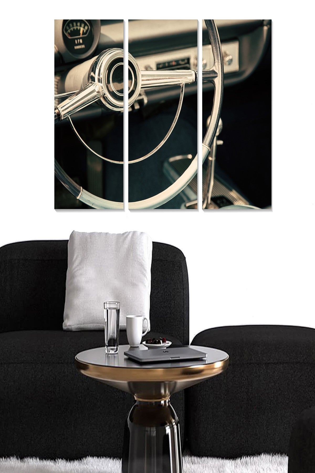 Quadro Decorativo em MDF Multicolor – 3 Peças (20x50 cm cada, total 70x50 cm) – 100% MDF 3 mm