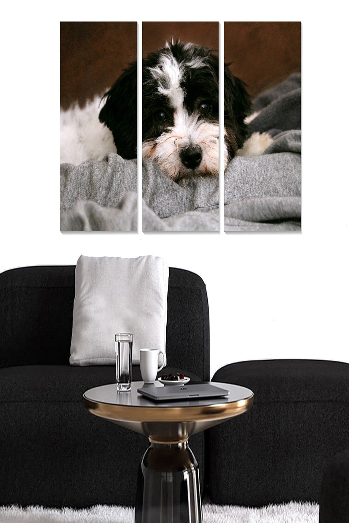 Conjunto de 3 Quadros Decorativos em MDF – Multicolorido – 70x50 cm (3x 20x50 cm, 3 mm)