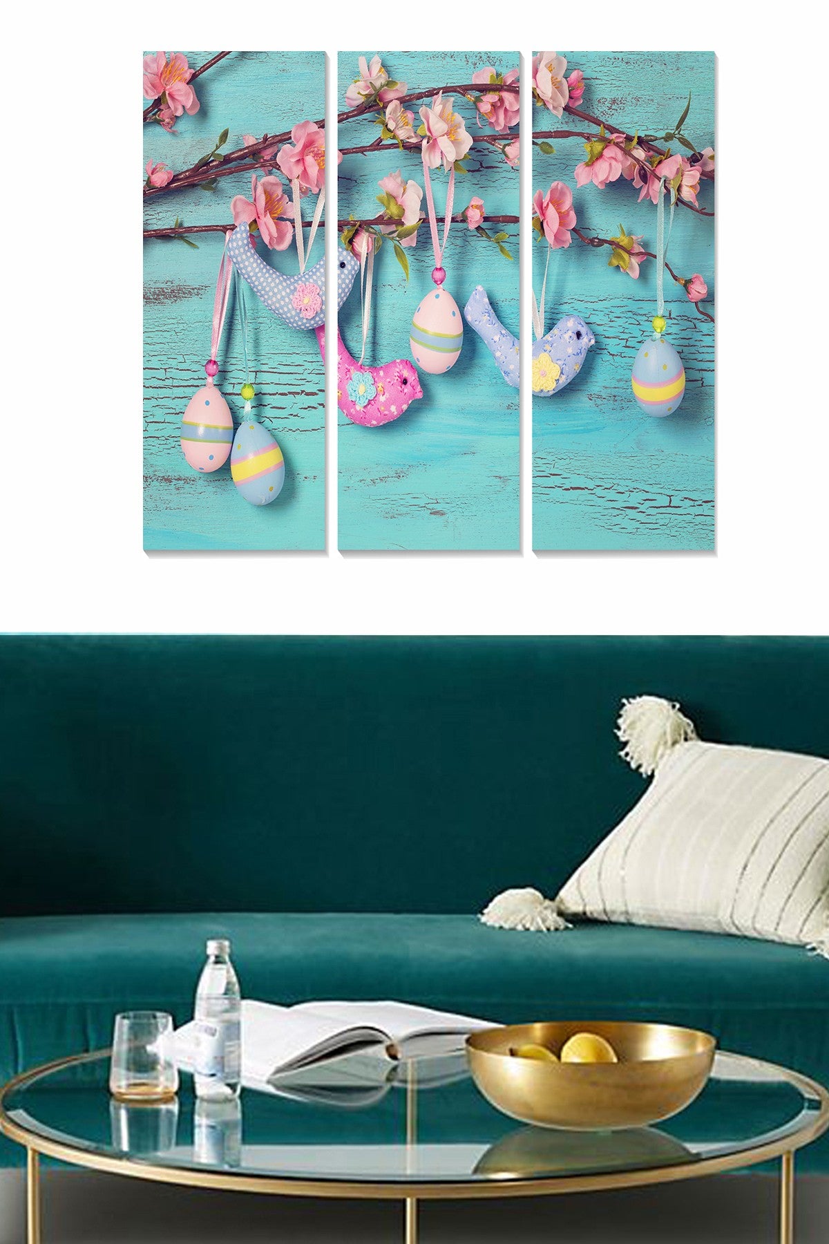 Tríptico Decorativo em MDF Multicolor – 70 x 50 cm (3 Peças)