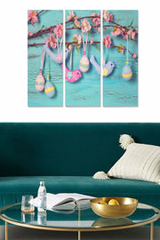 Tríptico Decorativo em MDF Multicolor – 70 x 50 cm (3 Peças)