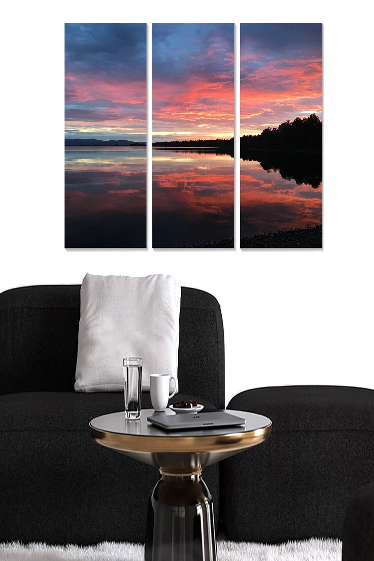 Quadro Decorativo em MDF Multicolor (3 Peças) — 70x50 cm (3x 20x50 cm)