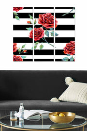 Conjunto de Quadros Decorativos em MDF (3 Peças), Multicolor — 20x50 cm cada, total 70x50 cm, espessura 3 mm