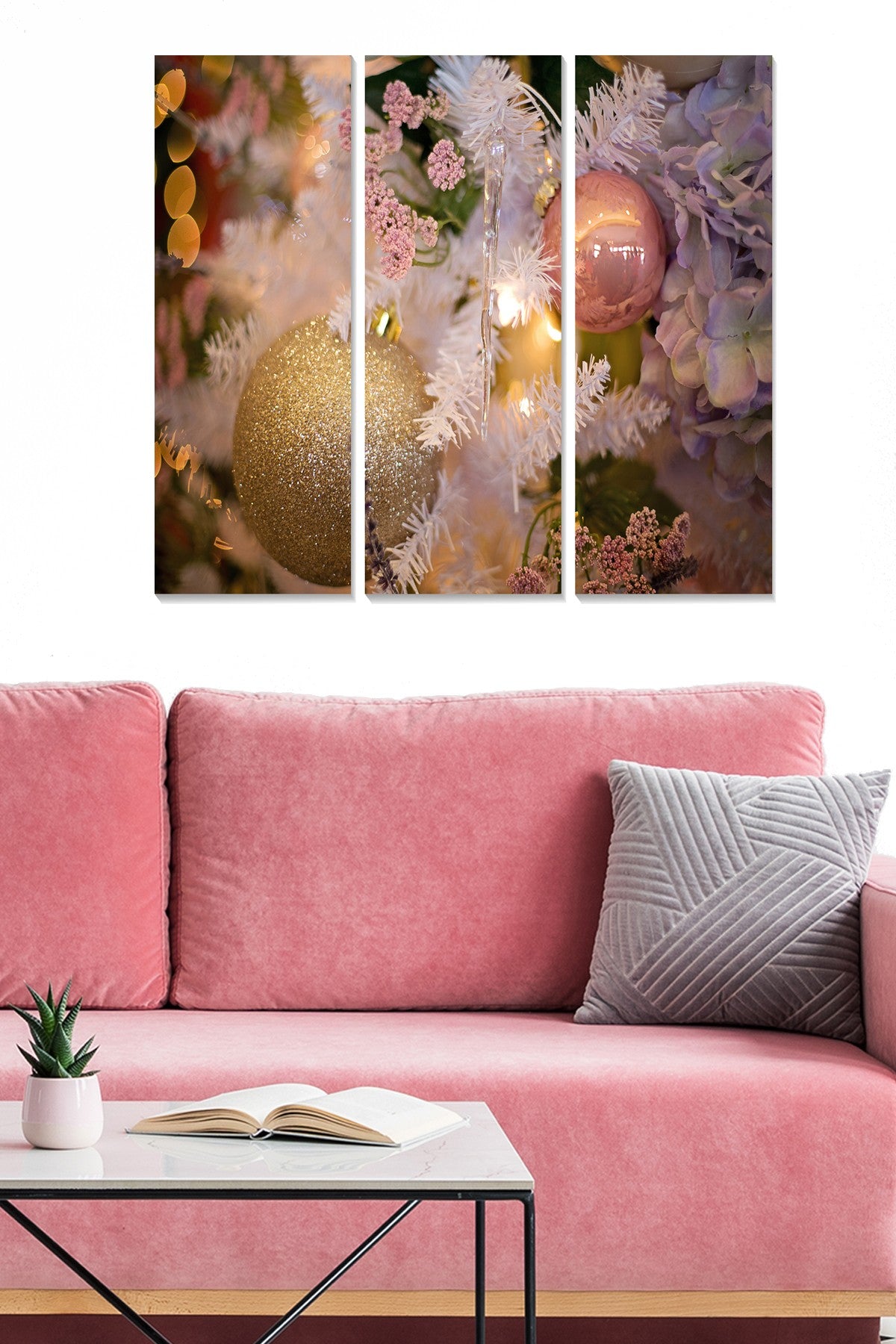 Quadro Decorativo em MDF (3 Peças) Multicolor – 70x50 cm (3x 20x50 cm), Espessura 3 mm