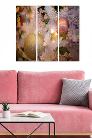 Quadro Decorativo em MDF (3 Peças) Multicolor – 70x50 cm (3x 20x50 cm), Espessura 3 mm