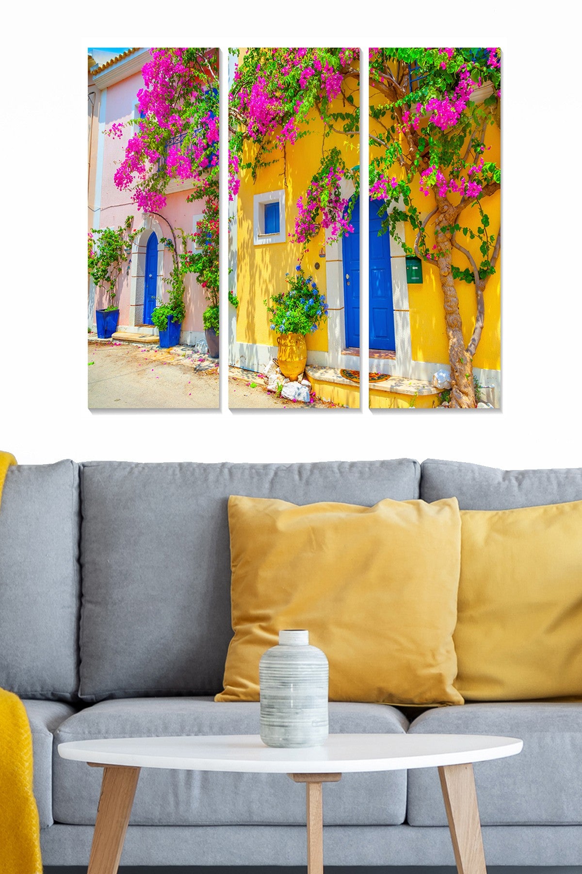 Quadro Decorativo em MDF Multicolorido (Conjunto de 3) – 20x50 cm cada, total 70x50 cm, 3 mm | MDF383321947