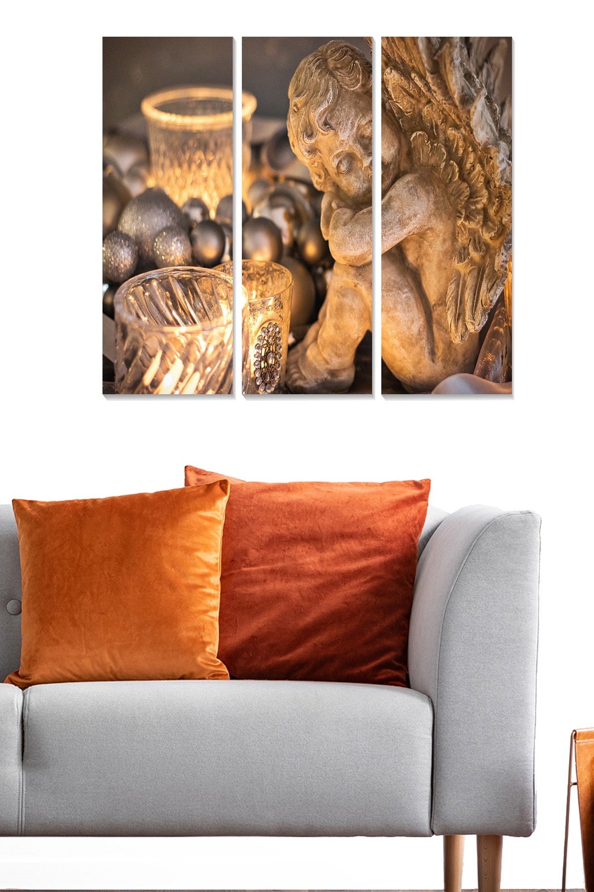 Conjunto de Quadros Decorativos em MDF Multicolor – 3 Peças (20x50 cm cada, total 70x50 cm, 3 mm)