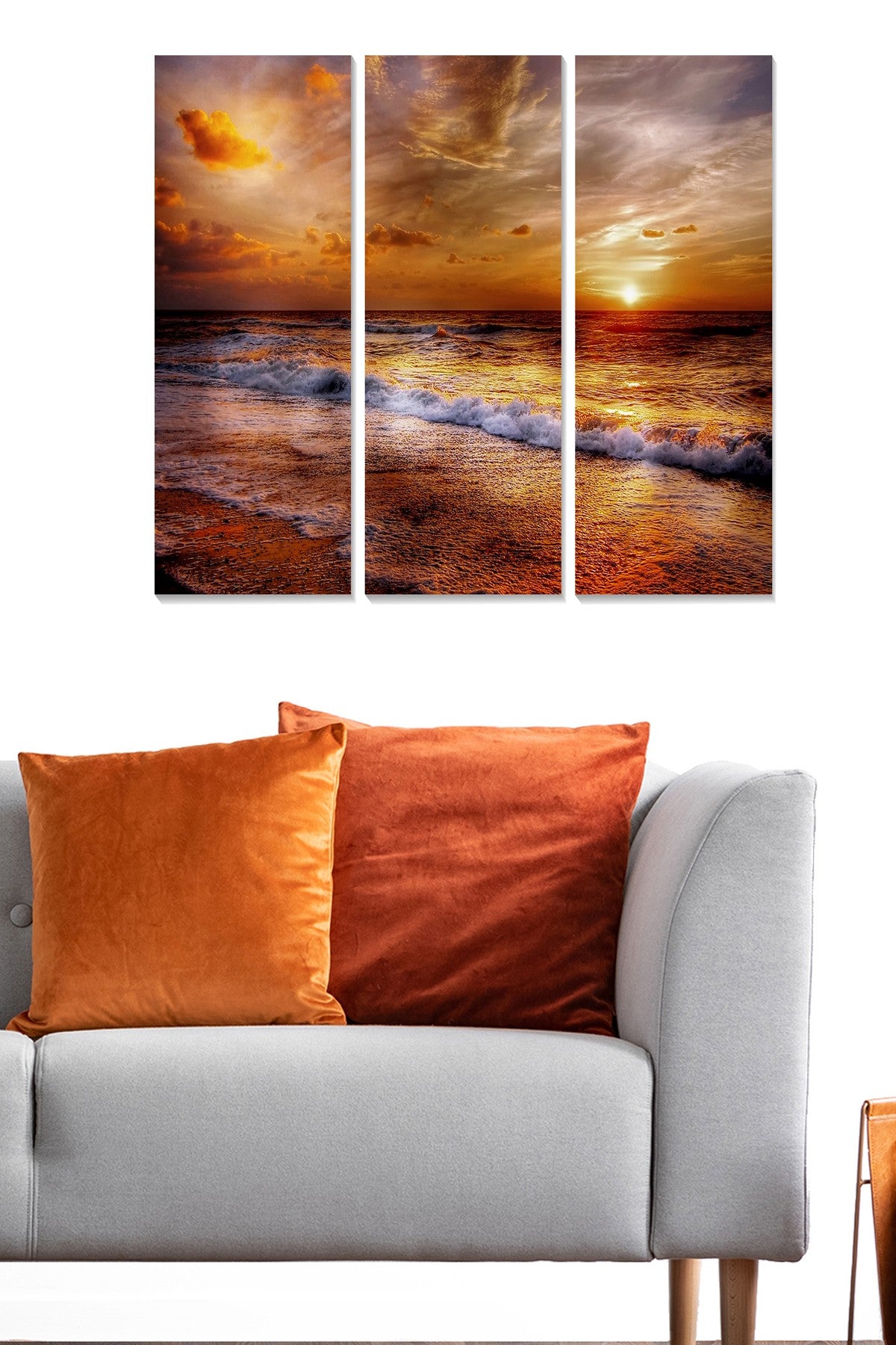 Quadro Decorativo em MDF Multicor — Conjunto 3 Peças, 20x50 cm (cada), Espessura 3 mm, Tamanho Total 70x50 cm