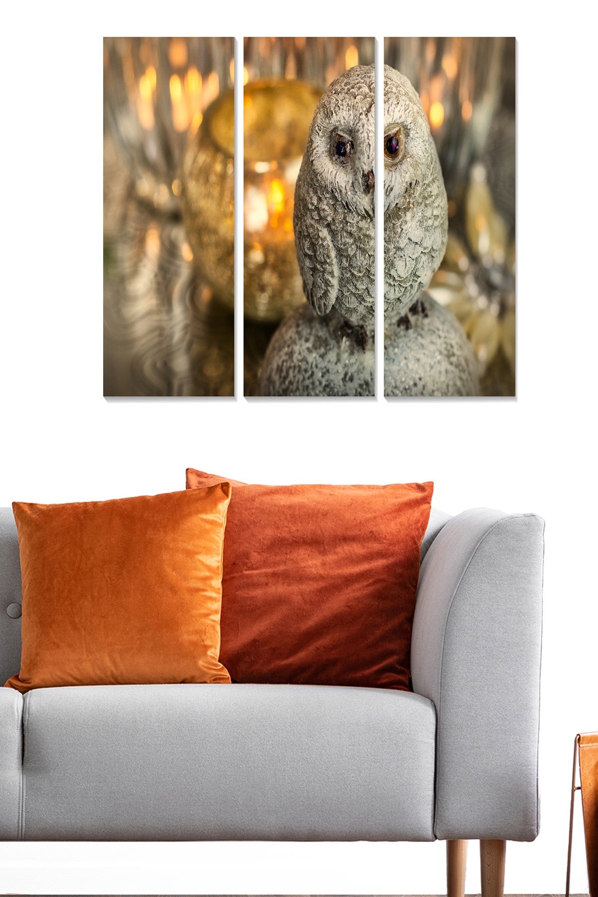 Quadro Decorativo em MDF 3 Peças Multicolor 70x50 cm (3x20x50) – MDF 3 mm – MDF3862225