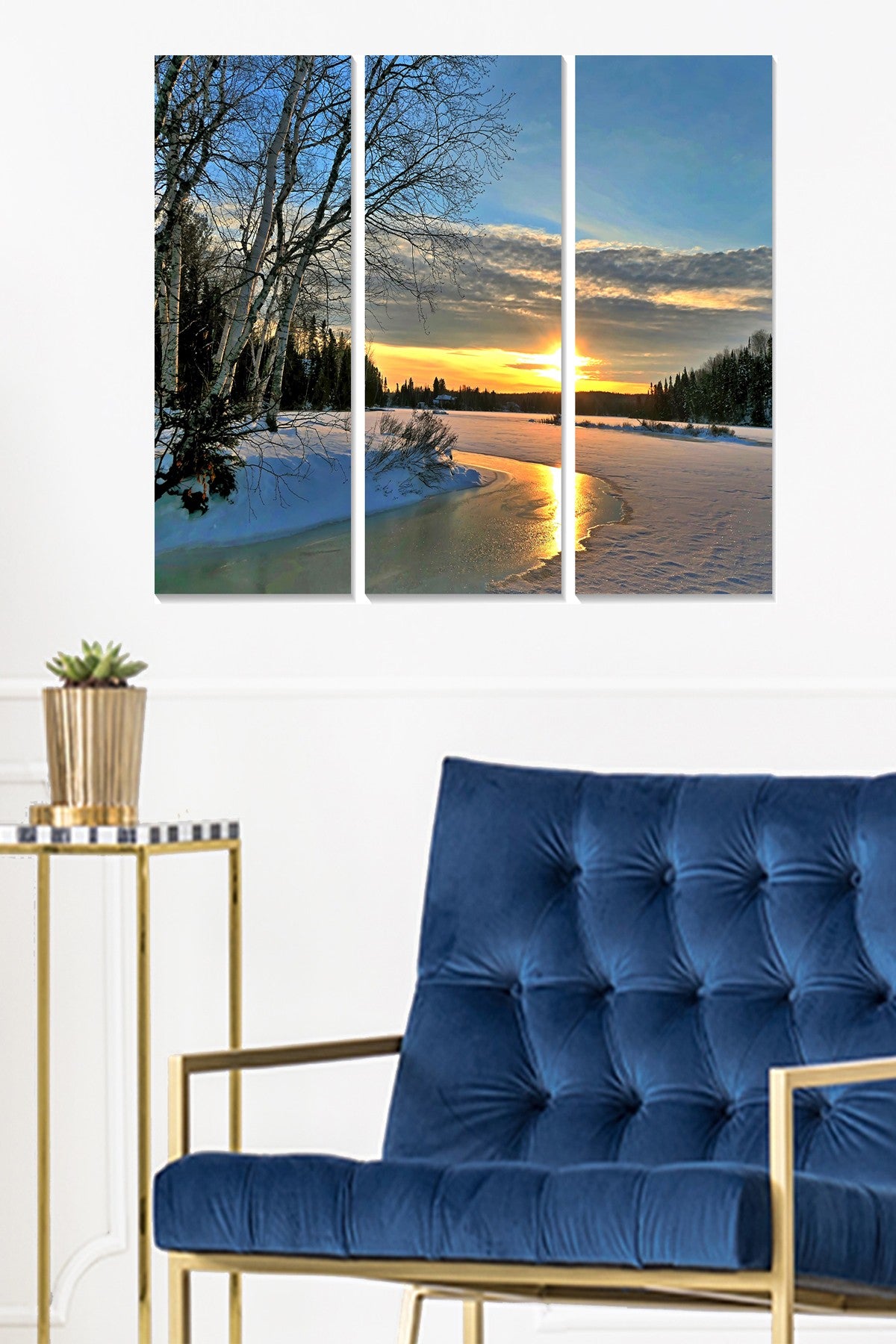 Quadros Decorativos em MDF — Conjunto 3 Peças Multicolorido, 70 x 50 cm (Total)