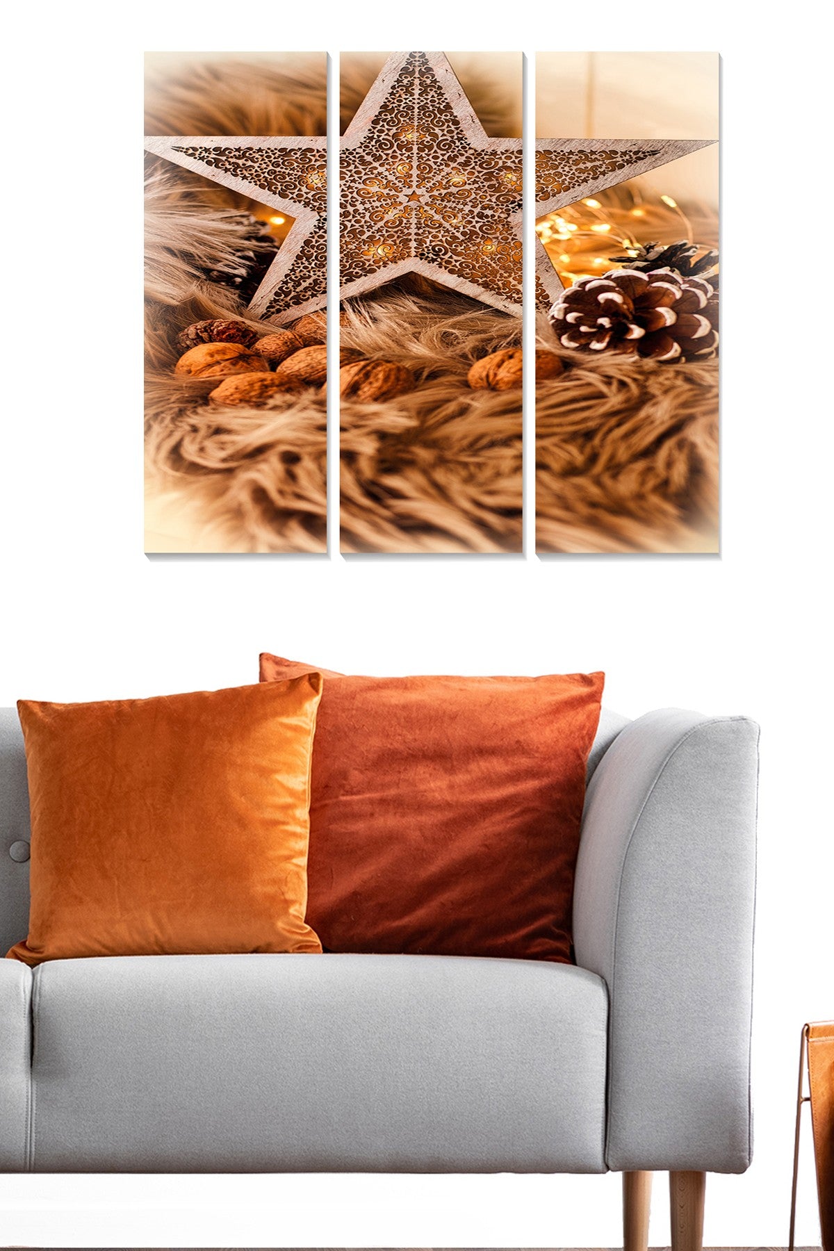 Quadro Decorativo em MDF Multicolor (Conjunto de 3 Peças) 70x50 cm, Espessura 3 mm