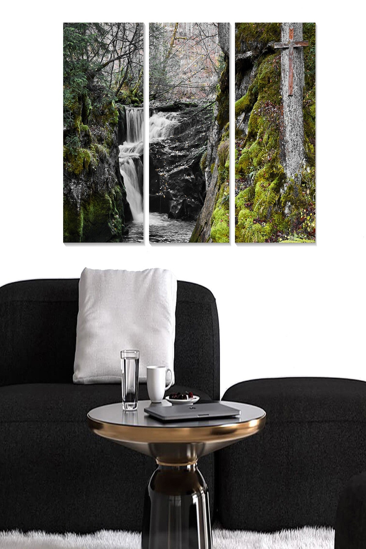 Quadro Decorativo em MDF Multicolor – Conjunto de 3 Peças (70x50 cm, 3 mm)