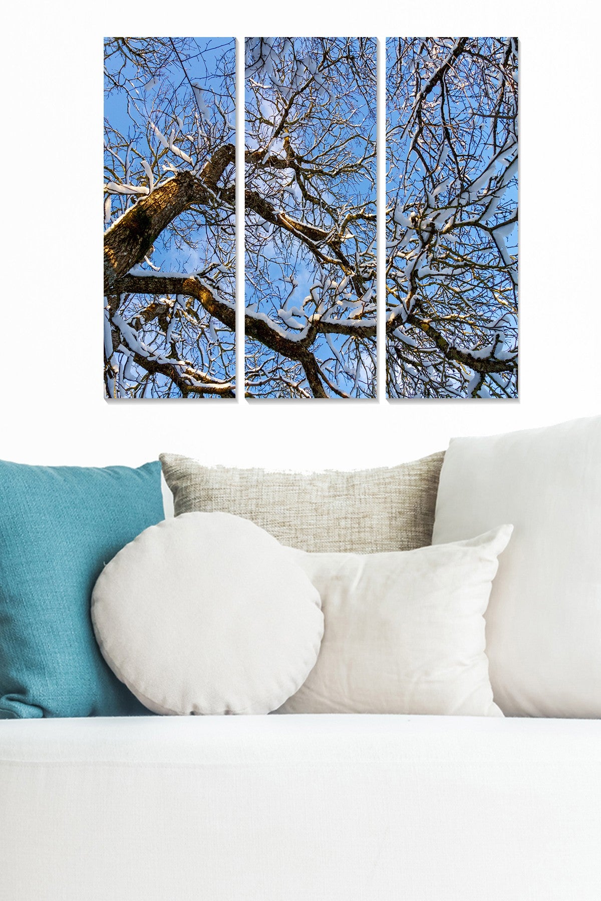 Quadro Decorativo Tríptico em MDF Multicor – 3 Peças (20x50 cm cada) | Tamanho Total 70x50 cm | MDF 100% 3 mm