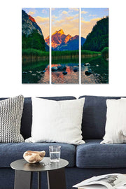 Quadro Decorativo em MDF Multicolor – Conjunto 3 Peças, 20x50 cm (cada), Total 70x50 cm, Espessura 3 mm