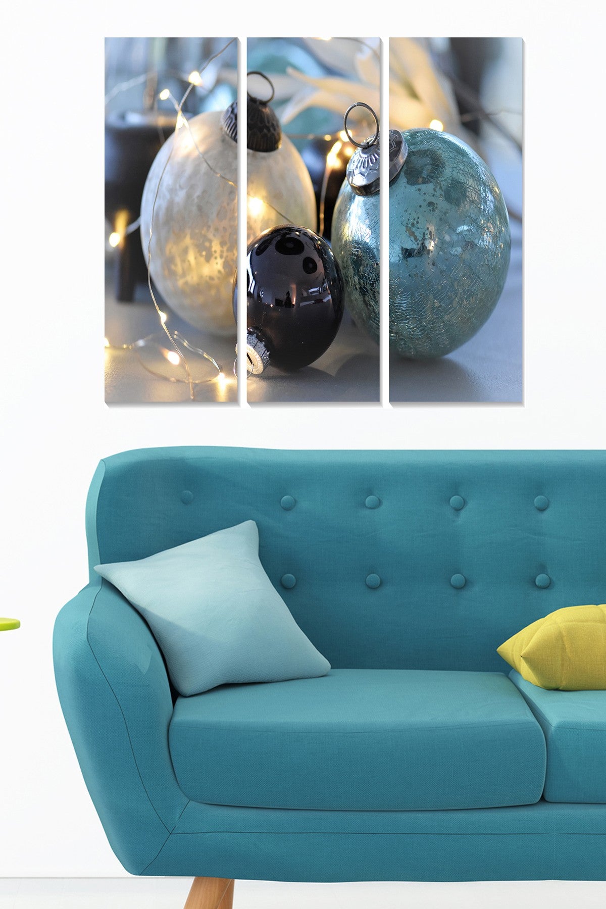 Quadro Decorativo em MDF Multicolor (3 Peças) – 100% MDF 3 mm, 20x50 cm cada, Tamanho Total 70x50 cm