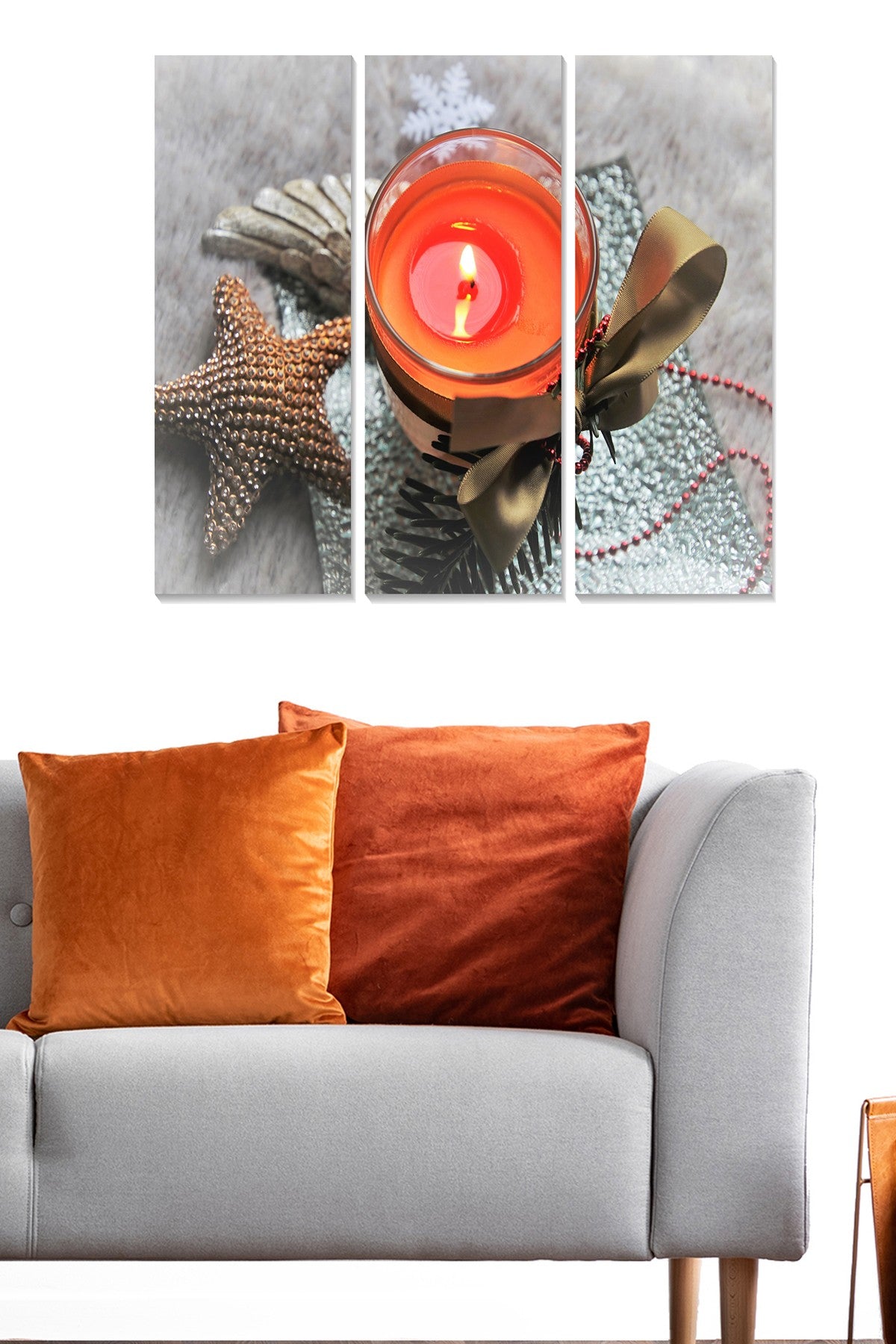 Conjunto de Quadros Decorativos em MDF – 3 Peças – Multicolor – 70 x 50 cm (20 x 50 cm cada), 3 mm