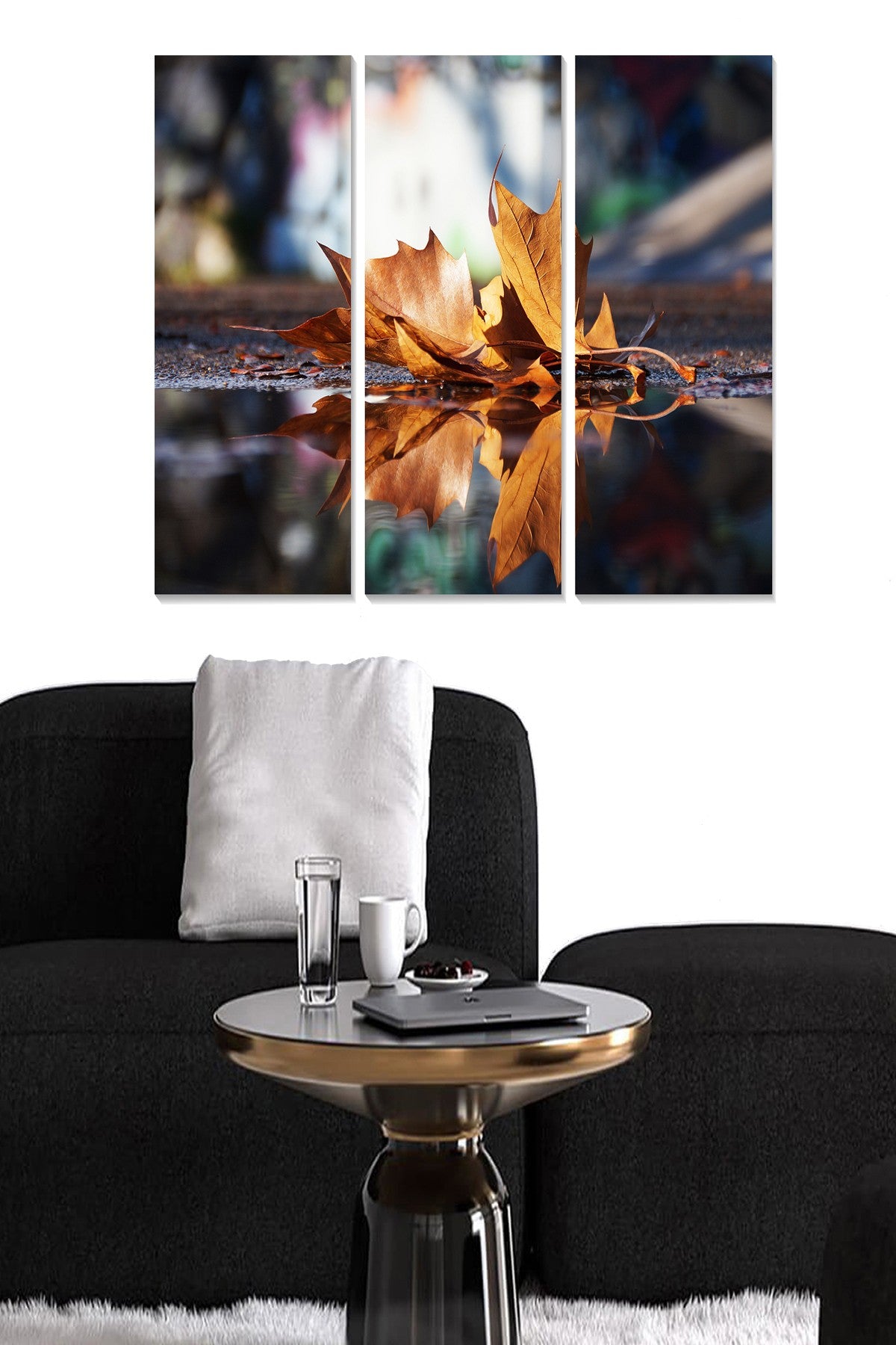 MDF3891911 Quadro Decorativo em MDF Multicolor – Conjunto 3 Peças (20x50 cm cada, 70x50 cm total, 3 mm)