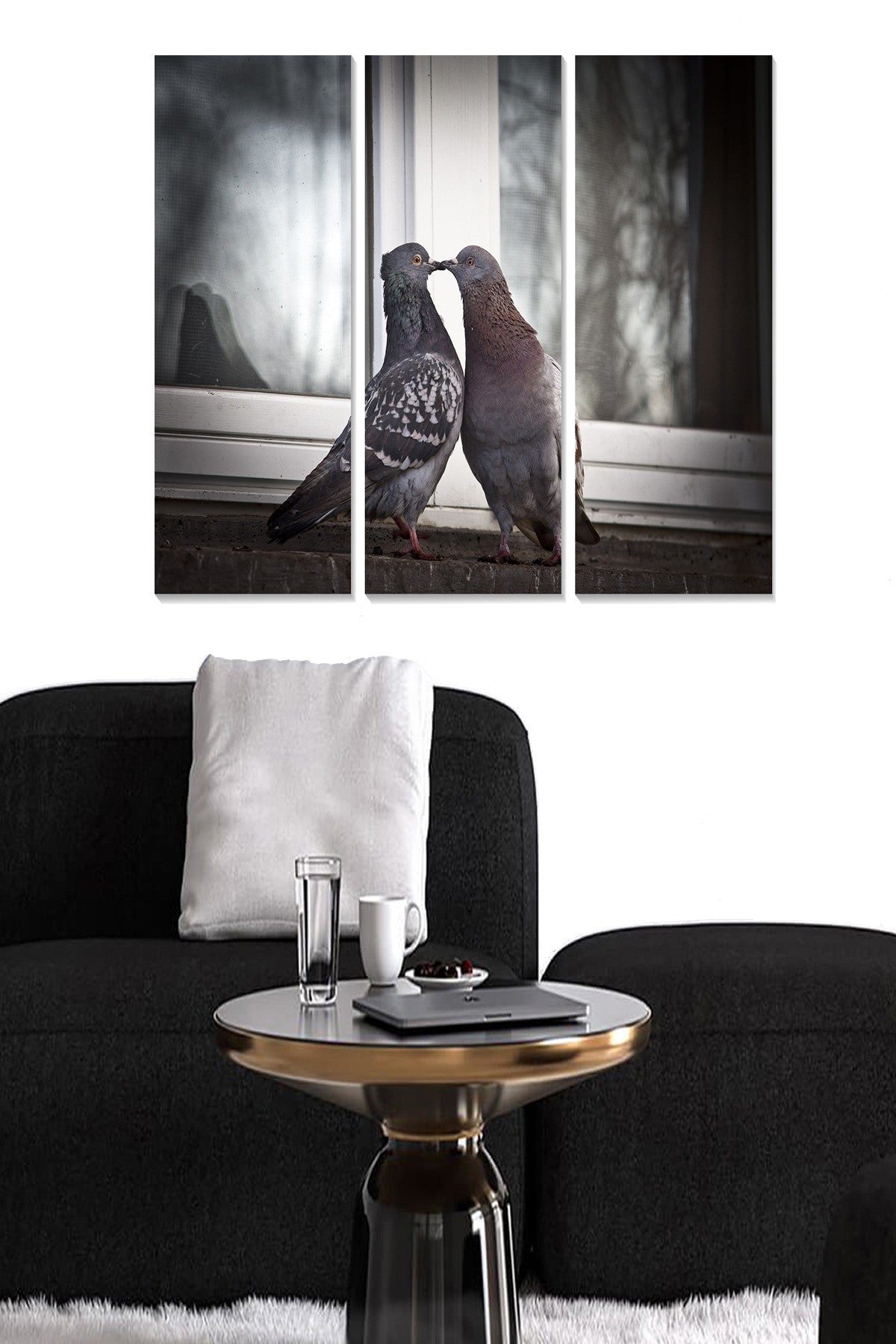 Conjunto de Quadros Decorativos em MDF Multicolor – 3 Peças (20x50 cm cada) – 70x50 cm total