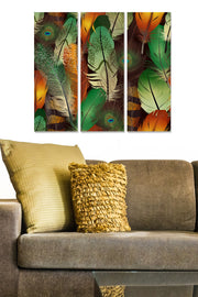 Quadro Decorativo em MDF Multicolor — Conjunto 3 Peças (20 x 50 cm cada) — Tamanho Total 70 x 50 cm — MDF 3 mm — MDF391084693