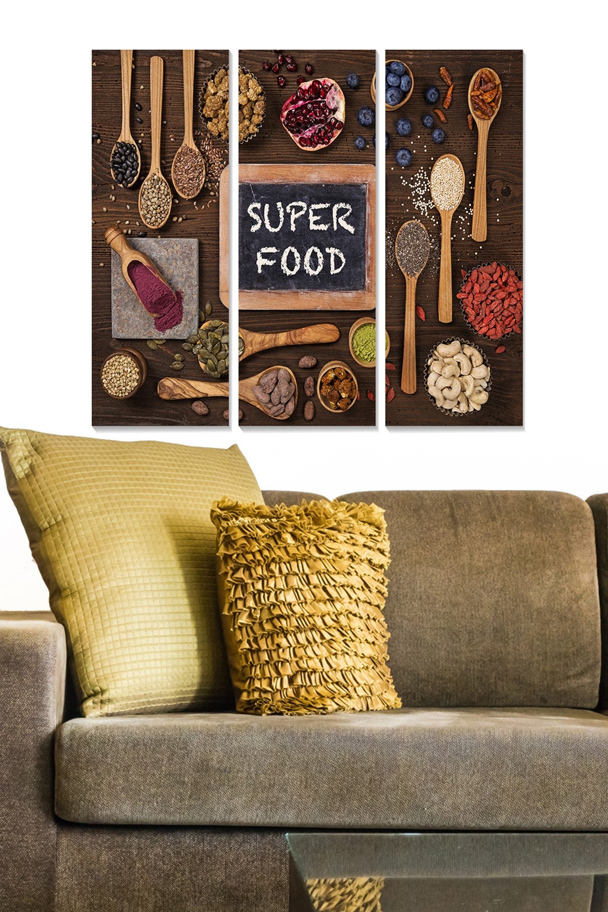 Quadro Decorativo em MDF Multicolor (Conjunto de 3 Peças) 70x50 cm, Espessura 3 mm