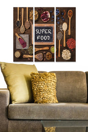 Quadro Decorativo em MDF Multicolor (Conjunto de 3 Peças) 70x50 cm, Espessura 3 mm