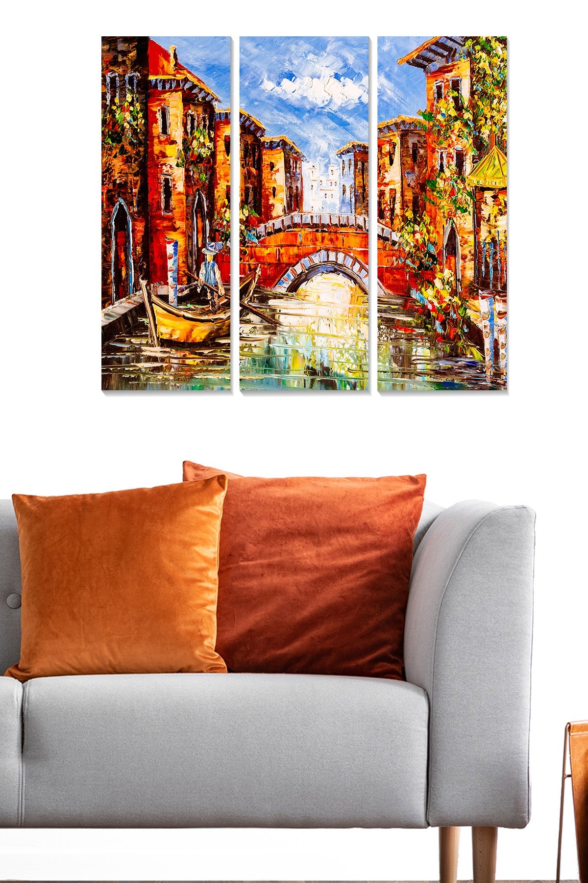 Quadro Decorativo em MDF Multicolor — Conjunto de 3 Peças, 70x50 cm (20x50 cm cada), esp. 3 mm