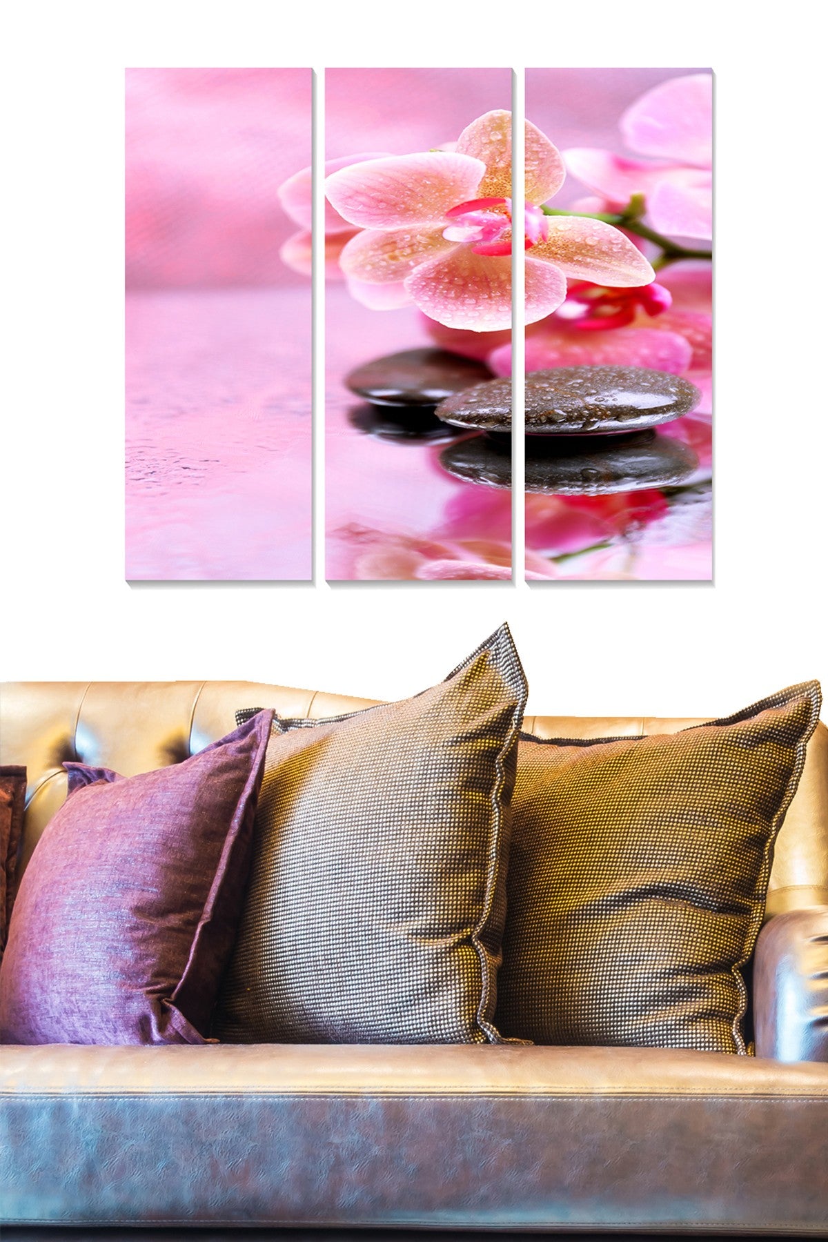 Quadro Decorativo em MDF 100% Multicolor – Conjunto de 3 Peças (20x50 cm cada, total 70x50 cm)