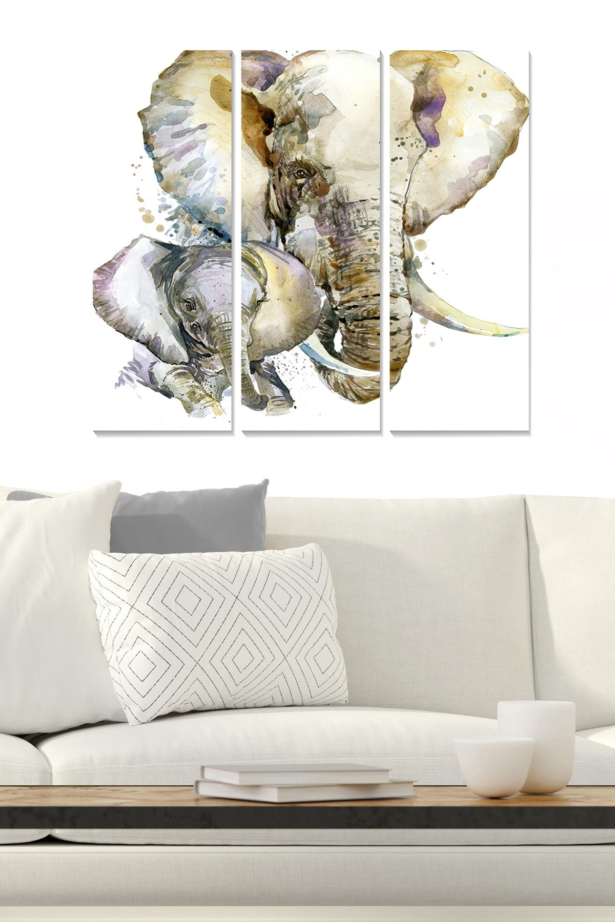 Conjunto de Quadros Decorativos em MDF Multicolor (3 Peças) – 20x50 cm cada, total 70x50 cm, espessura 3 mm