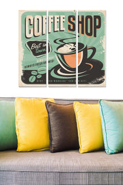 Pintura Decorativa em MDF (3 Peças) Multicor – 70x50 cm (Total), 3 mm