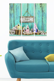 Quadro Decorativo em MDF Multicolor – Conjunto de 3 Peças (20x50 cm cada) – Tamanho Total 70x50 cm